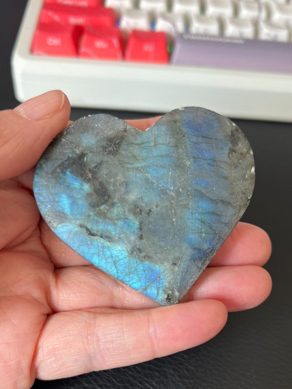 Labradorite Carved Heart